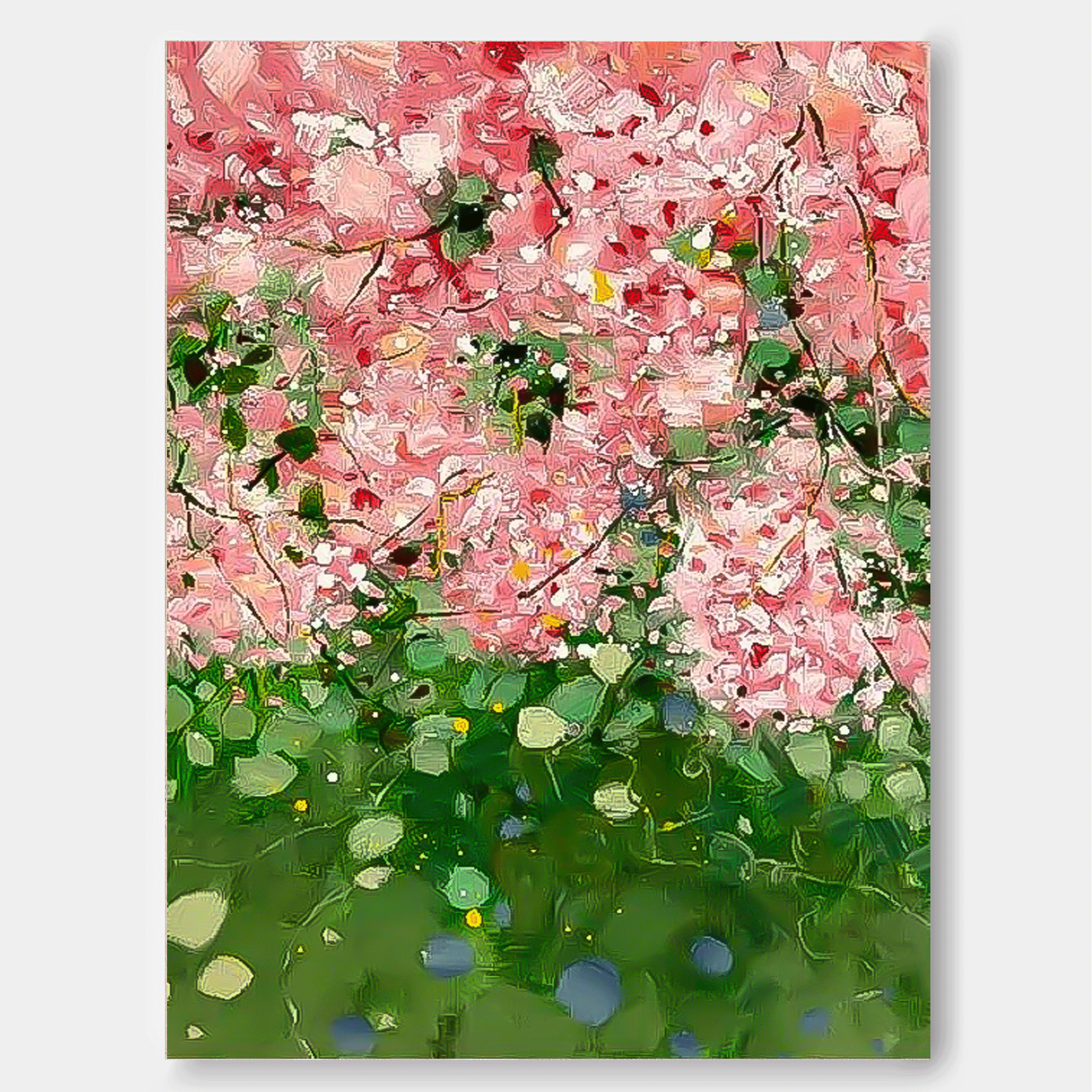 Wall Art Impasto Flower Modern Cheerful
