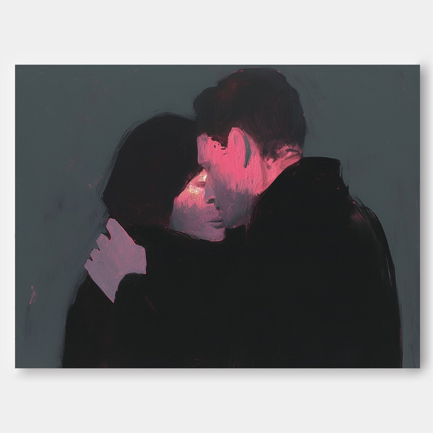 Expressionist Intimacy Painting Moody Modern