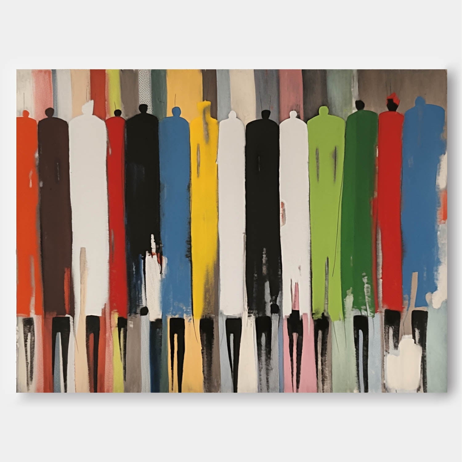 Wall Art Vertical People Contemporary Elegant