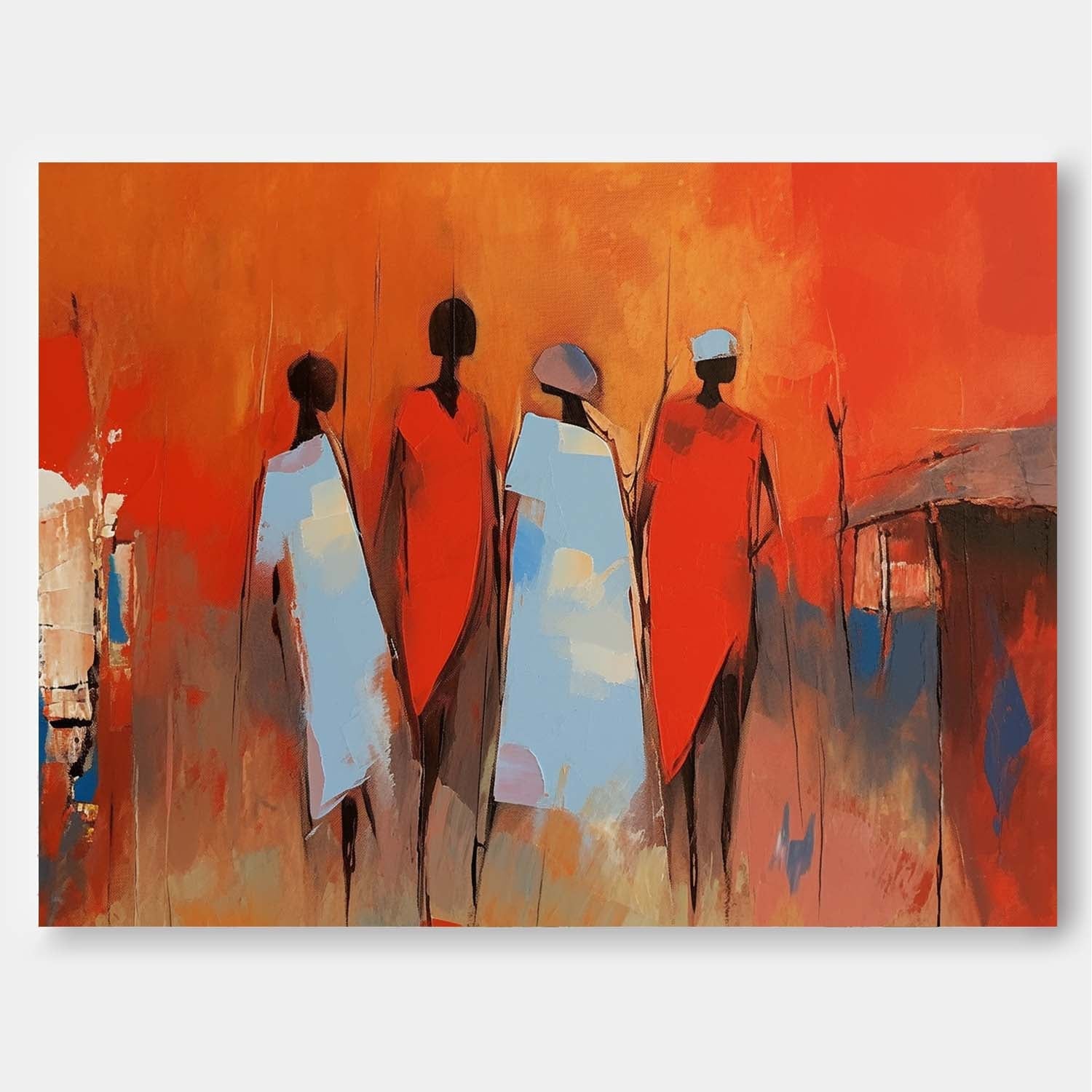 Wall Art Mixed People Serene Minimalist
