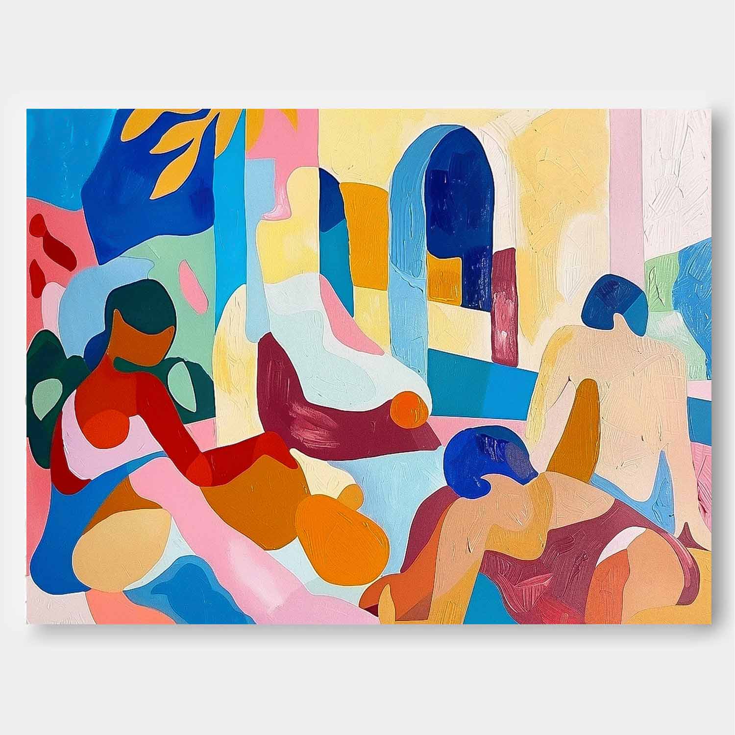 Wall Art Abstract Painterly Scene Elegant
