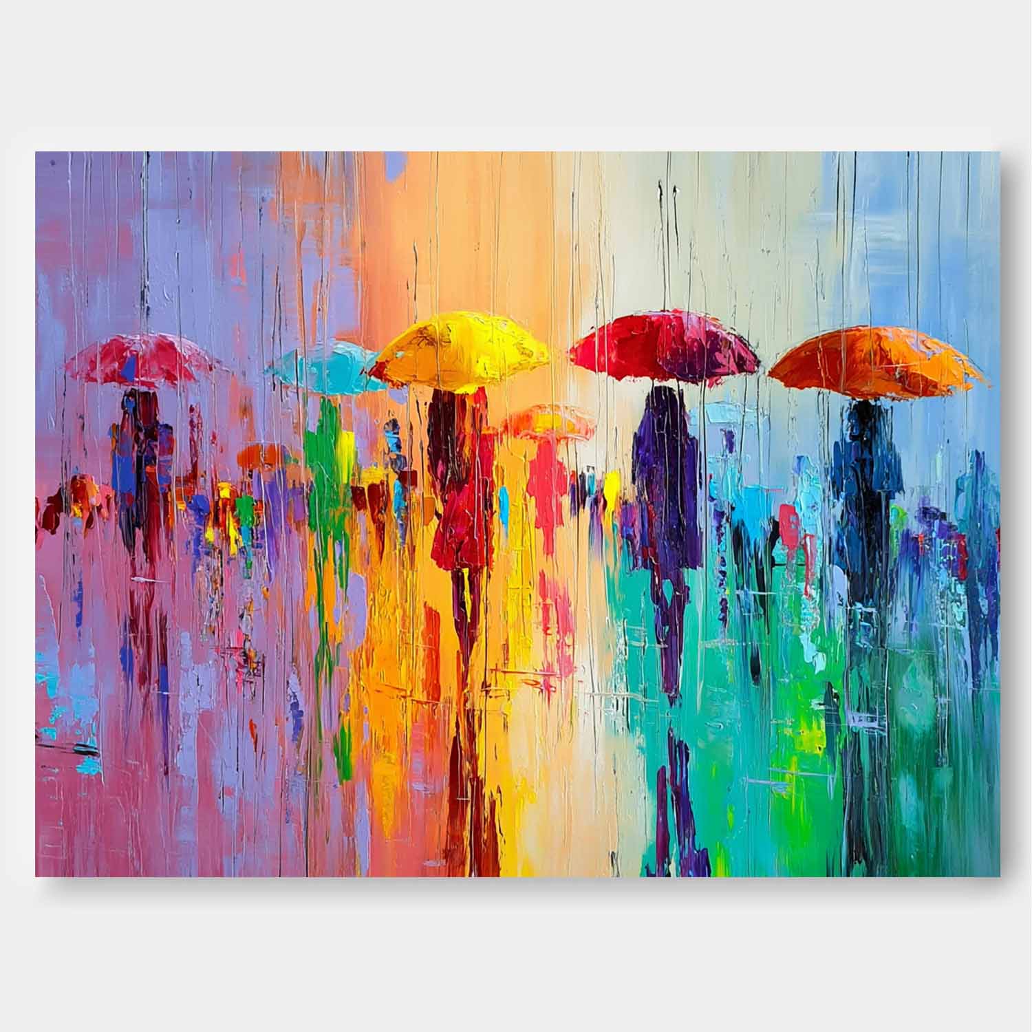 Wall Art People Subtle Watercolor Wash Maximalist