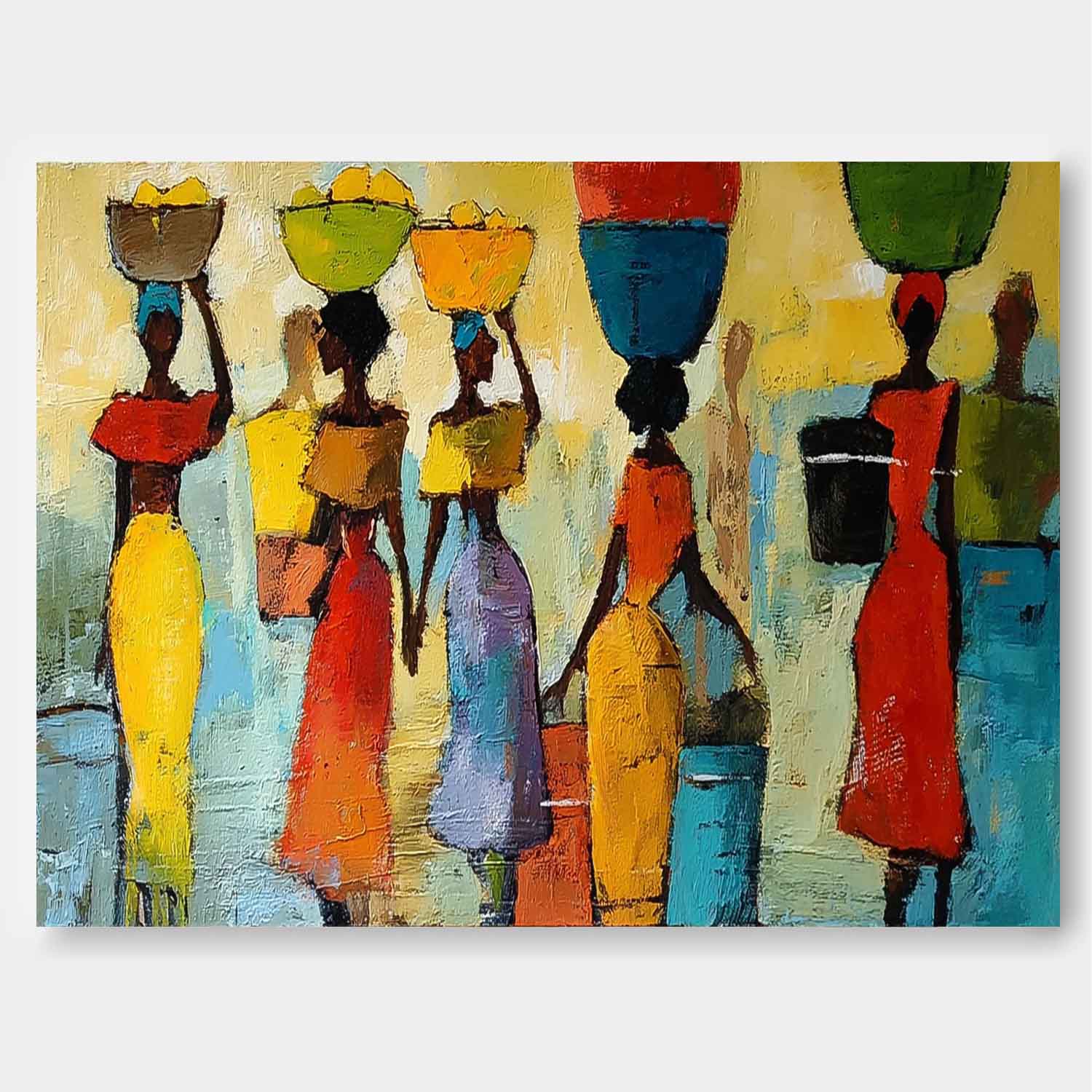 Wall Art Vibrant People Lively Cultural Tribal