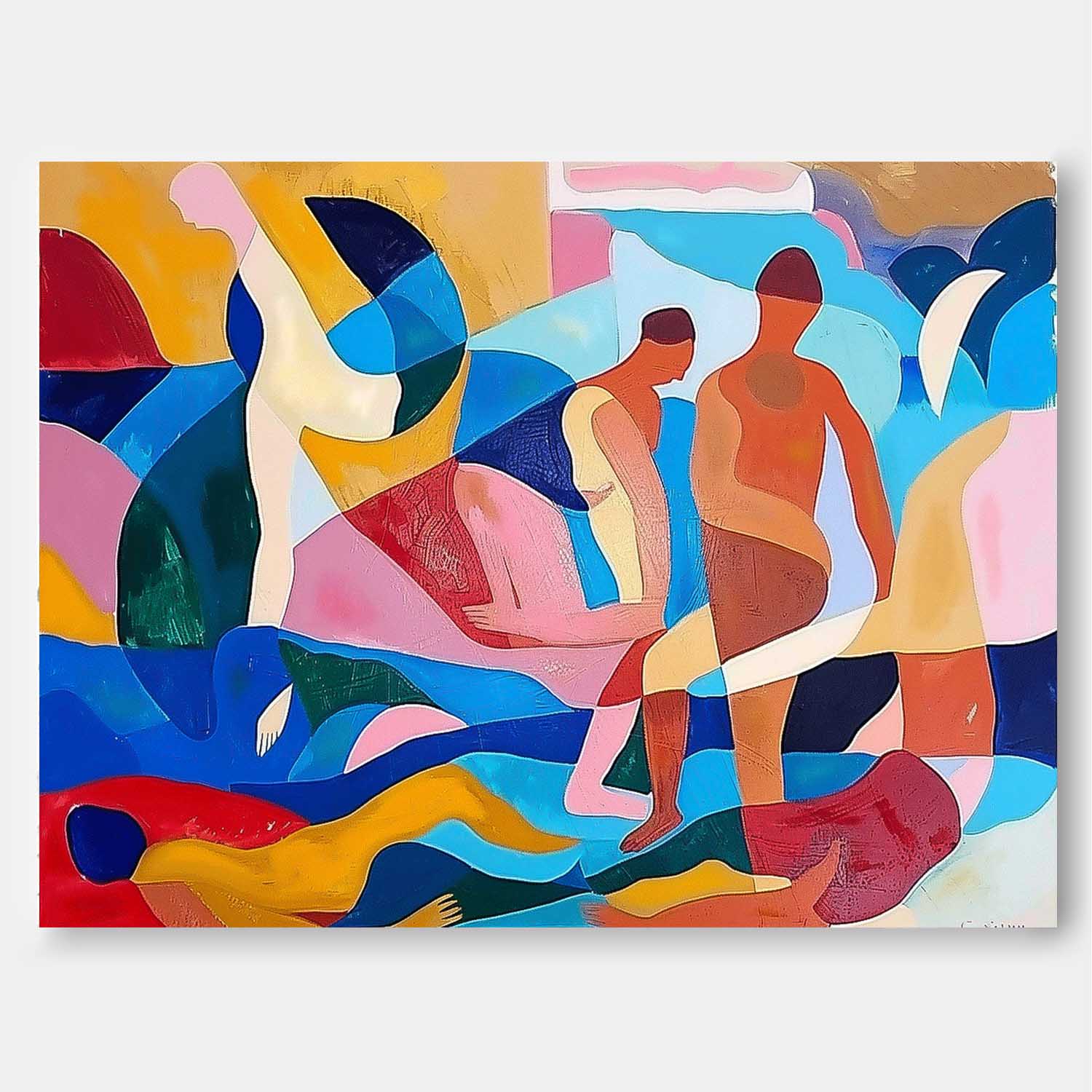 Wall Art Abstract Vibrant Geometric Modern
