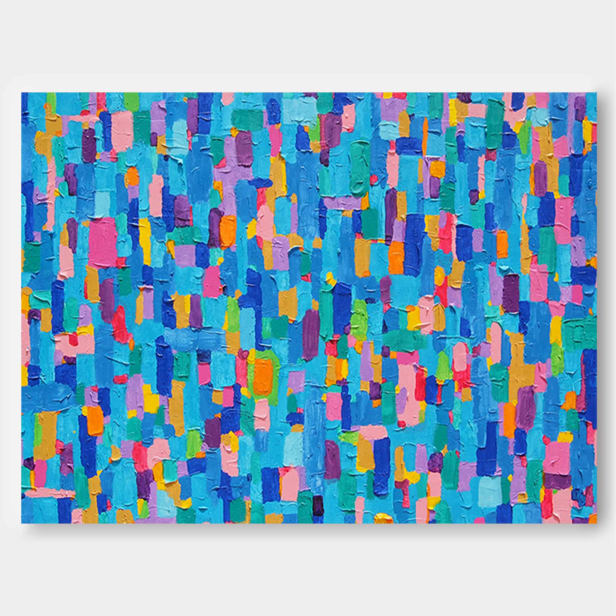 Wall Art Abstract Vibrant Pop Impasto