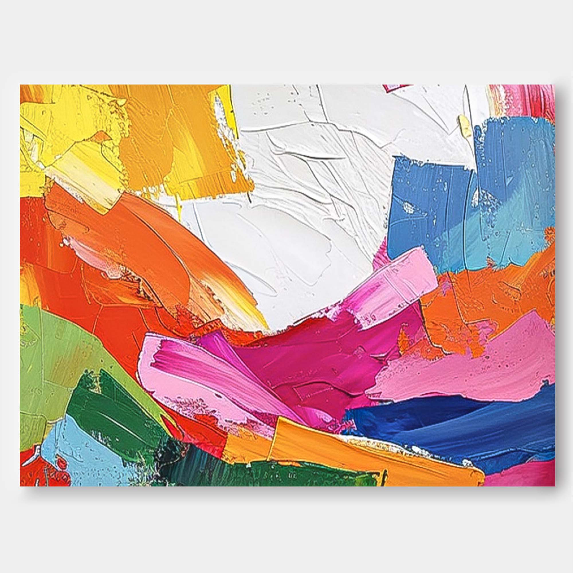 Wall Art Vibrant Impasto Abstract Expressionist