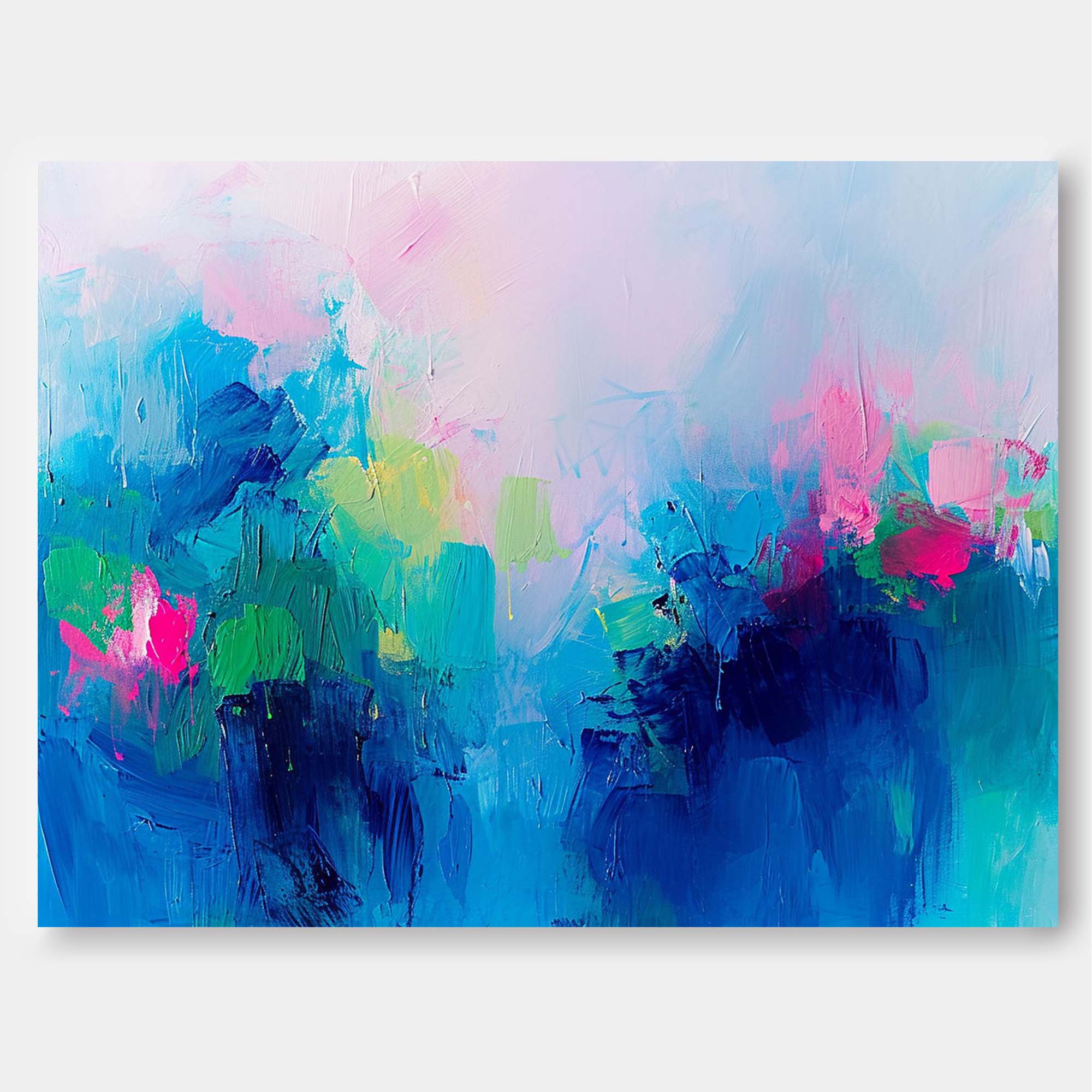 Wall Art Painterly Soft Fluid Wash Scene Abstract