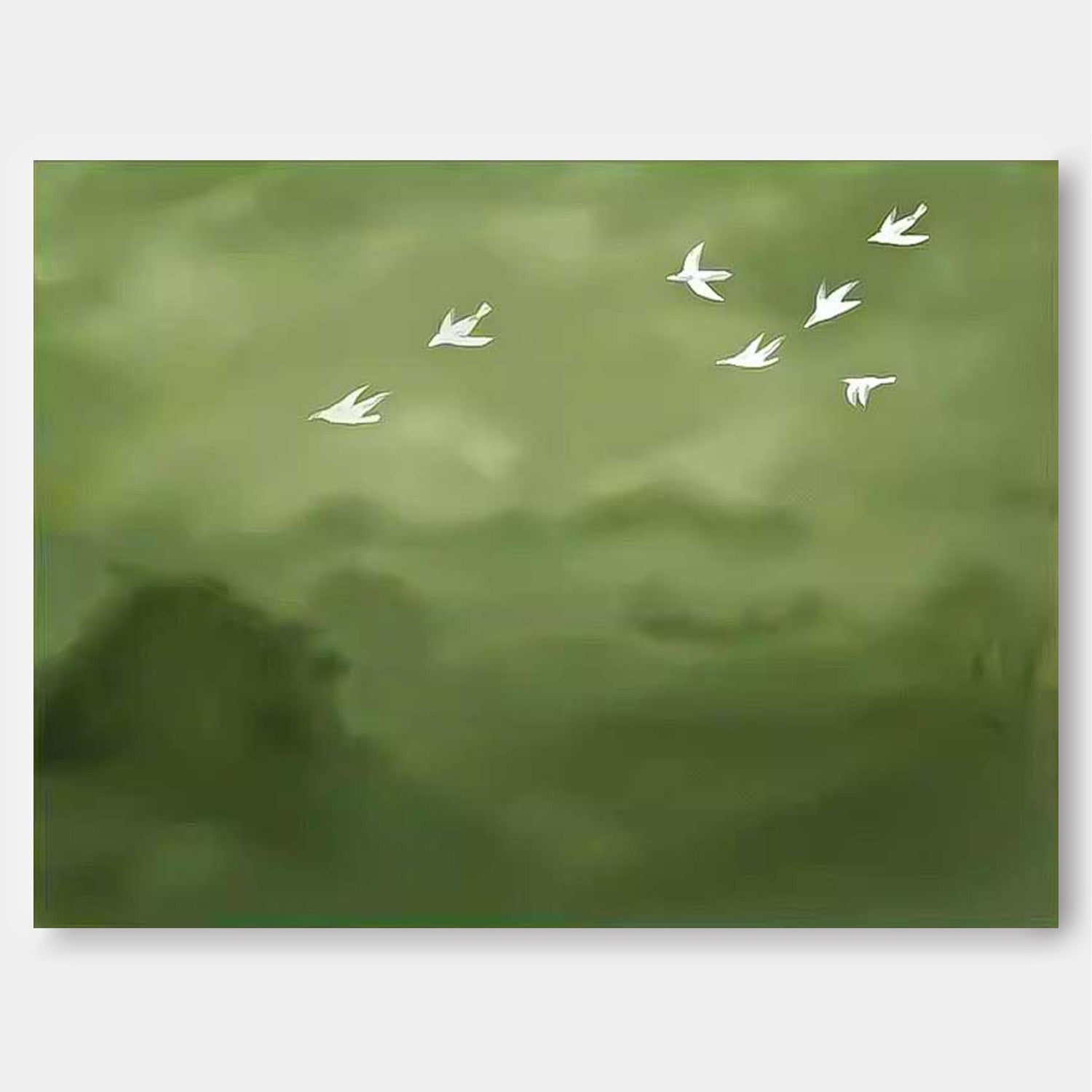Wall Art Minimalist Landscape Bird Impressionist