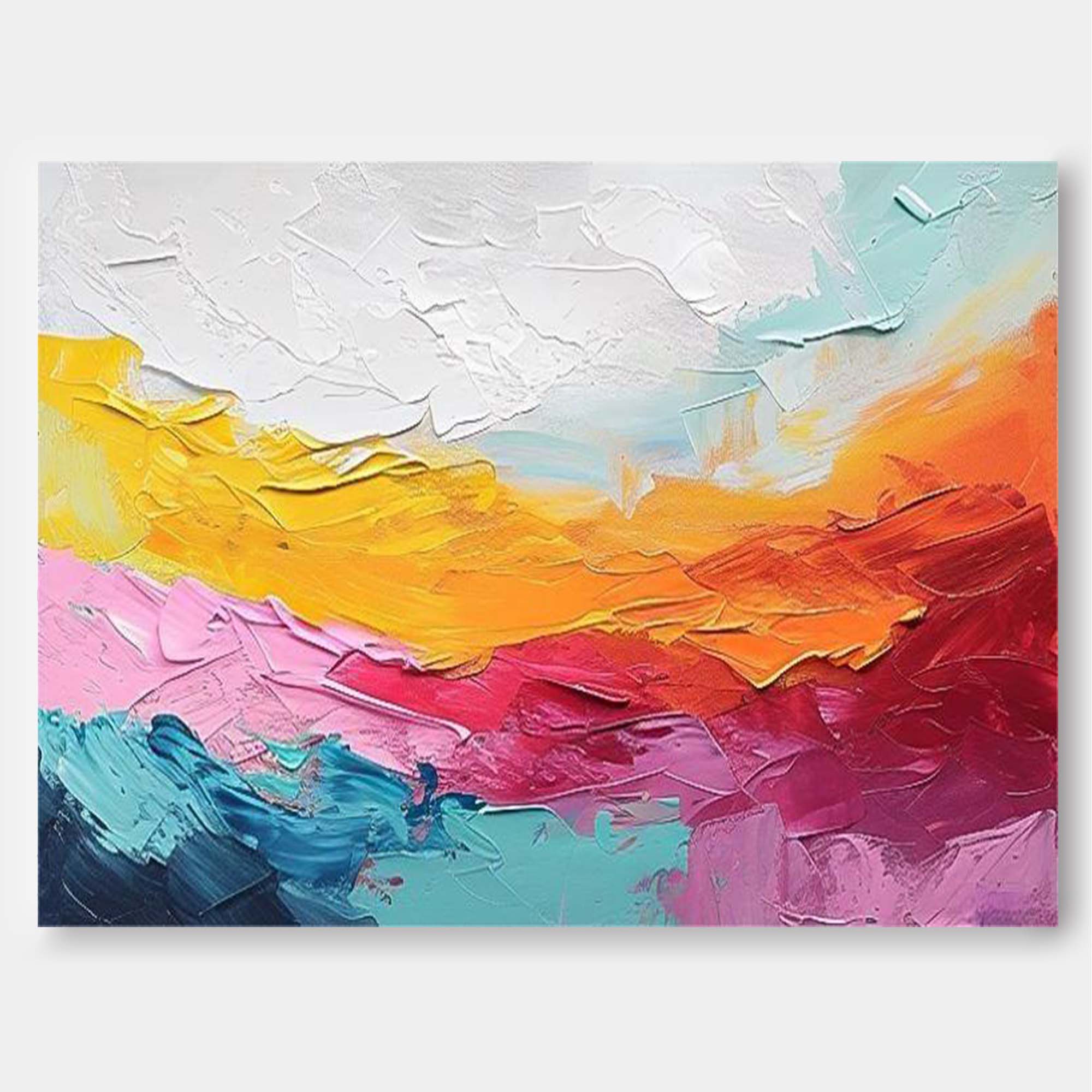 Wall Art Multicolor Abstract Energetic Modern