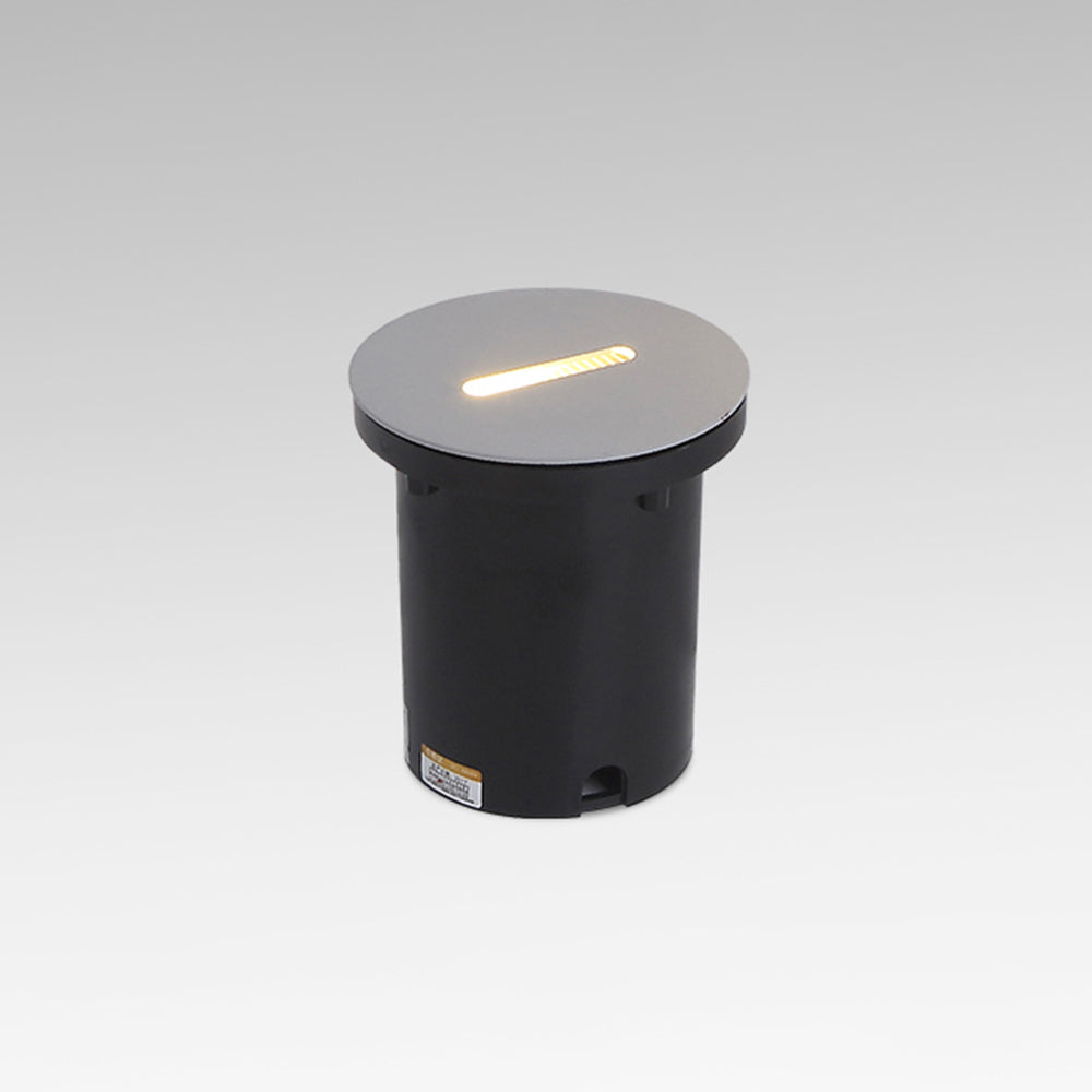 Ray Modern Metal Square/Circular Outdoor Deck/Step Light, Black - Neutralighting