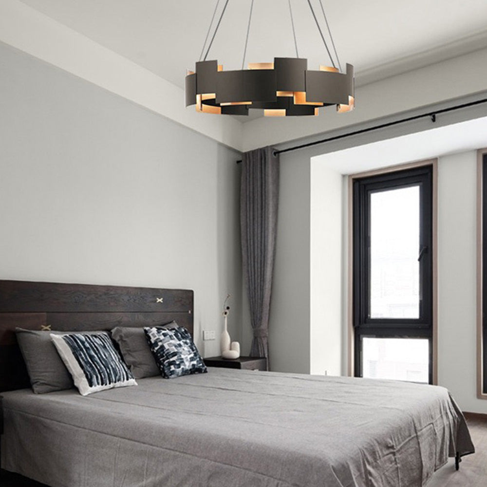 Arisha Modern Ring Metal Pendant Lamp, Black - Neutralighting