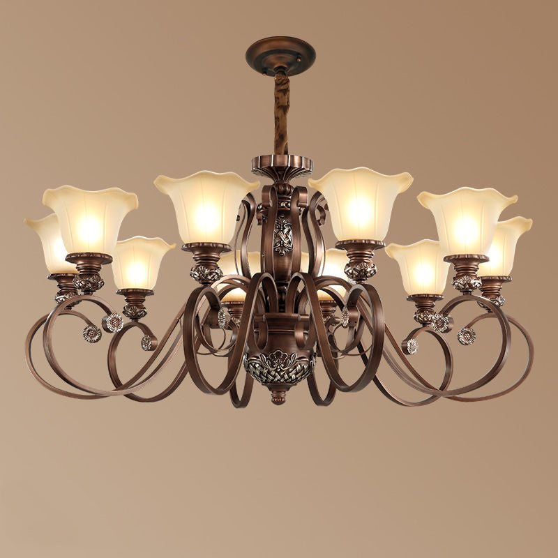 Arisha Retro Flower Pendant Light Metal Glass Living Room Bedroom - Neutralighting