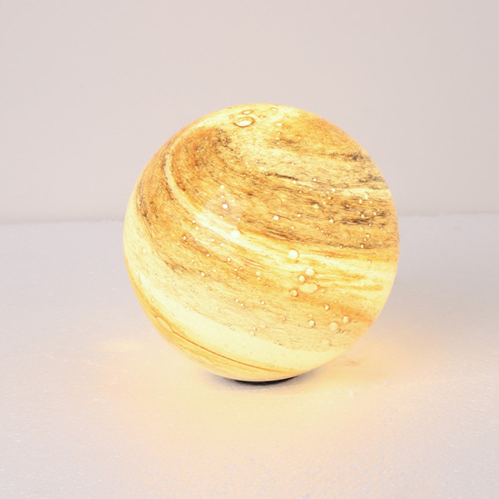 Ray Decorative Solar Acrylic Planet Outdoor Ground Light, Milk Curry/Blue - Neutralighting
