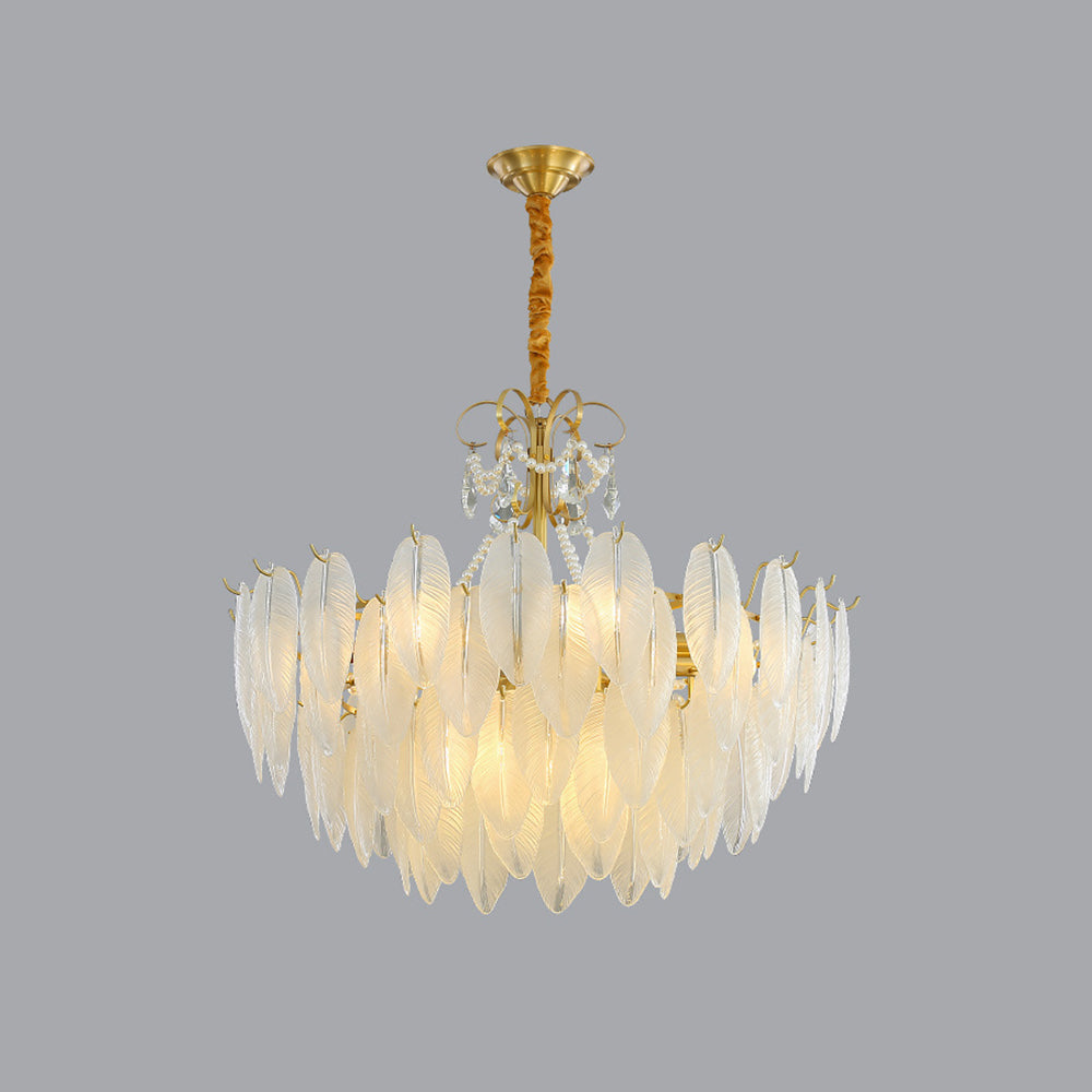 Kristy Elegant Pearl/Glass/Metal Chandelier, White - Neutralighting