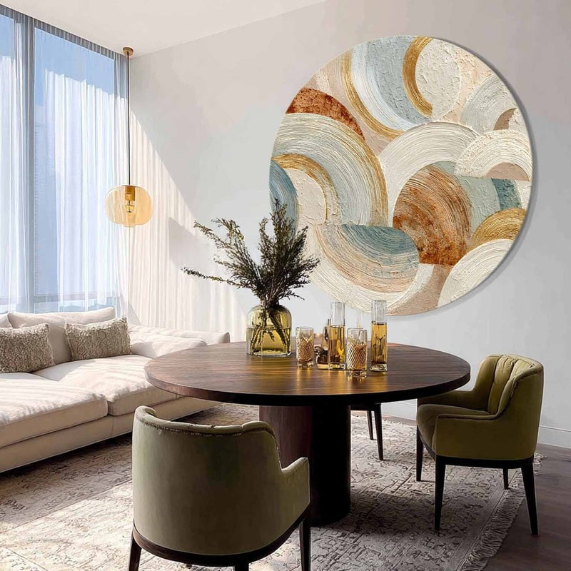 Wall Art Minimalist 3D Textured Abstract Swirl