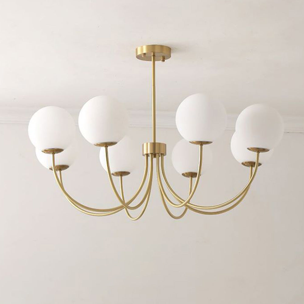 Valentina Modern Ball Bubble Metal/Glass Chandelier, Gold - Neutralighting