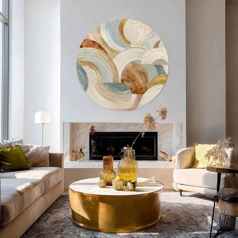 Wall Art Minimalist 3D Textured Abstract Swirl