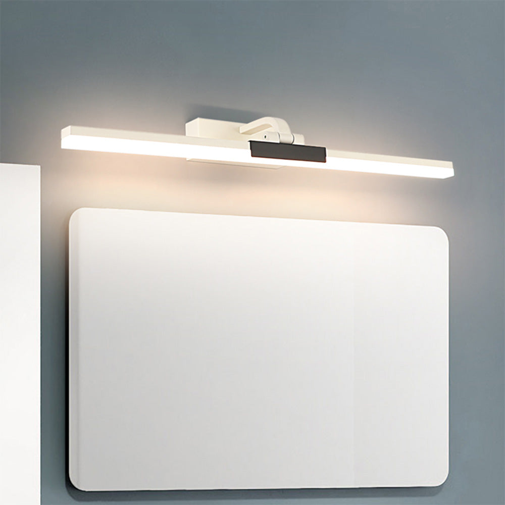 Arisha Modern Linear Mirror Front Metal Vanity Wall Lamp, Black/White - Neutralighting