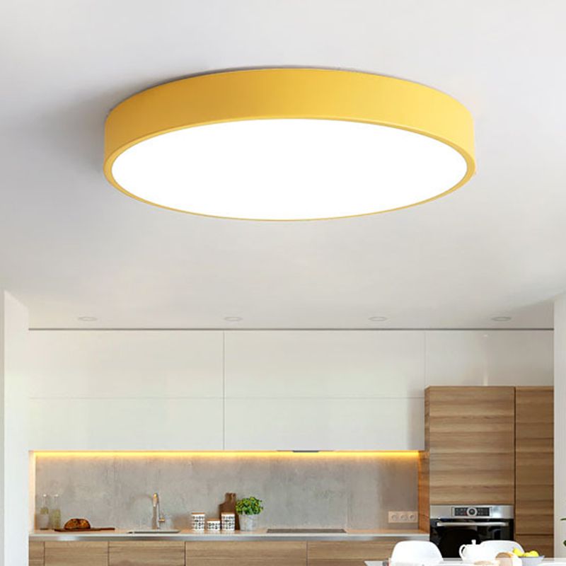 Valentina Ceiling Light Rond Flush Mount, Yellow/Blue/Green/Pink/Grey, Bedroom - Neutralighting