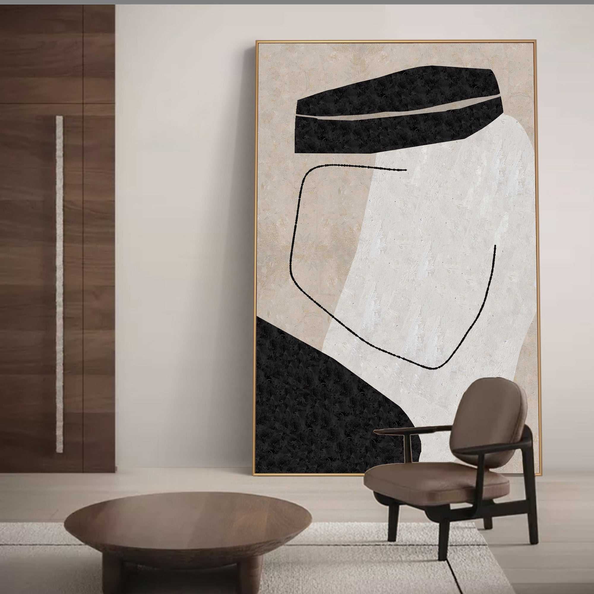 Abstract Geometric Minimalist Painting ABAV25 - Neutralighting