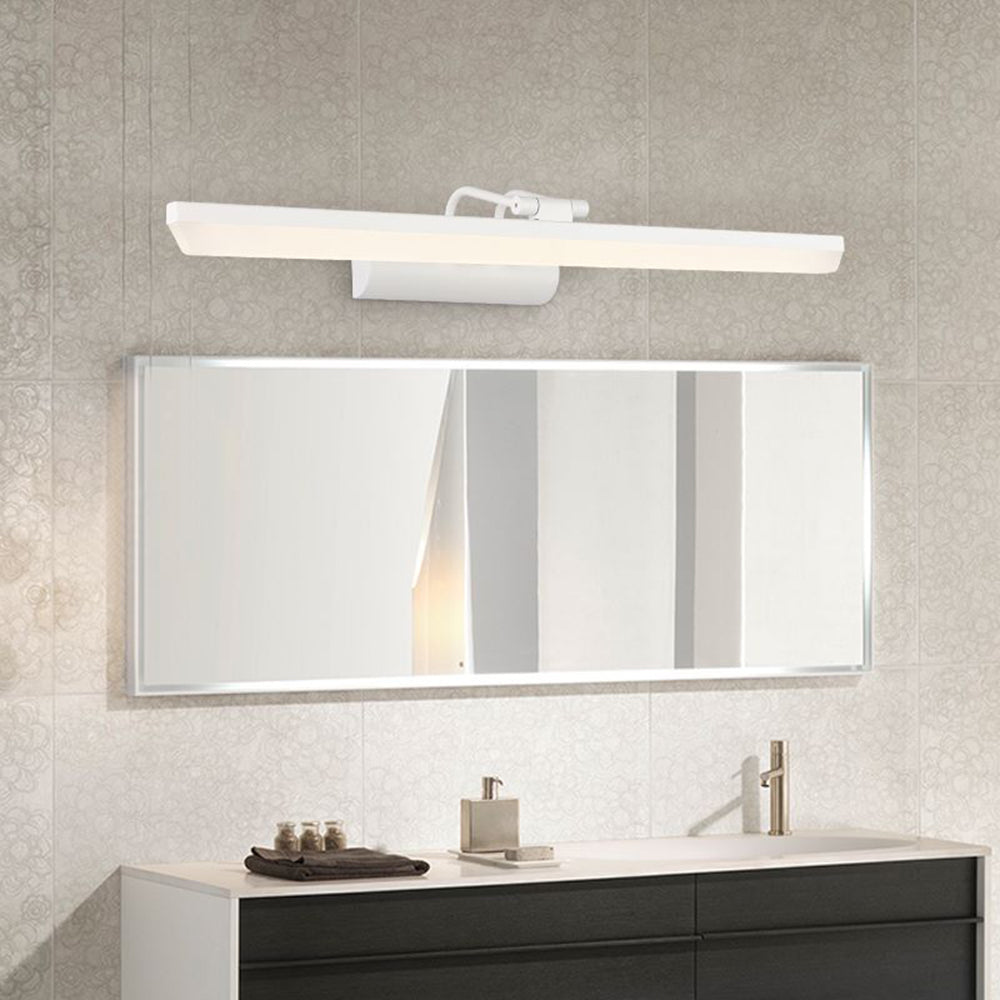 Arisha Minimalist Rectangular Metal/Acrylic Wall Lamp, Black/White - Neutralighting