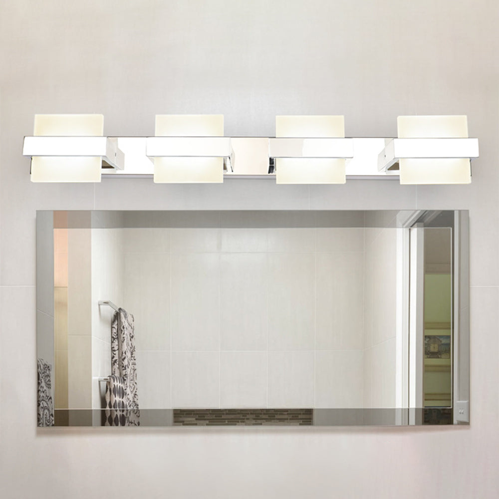 Arisha Modern Lantern Metal/Acrylic Wall Lamp, Silver - Neutralighting
