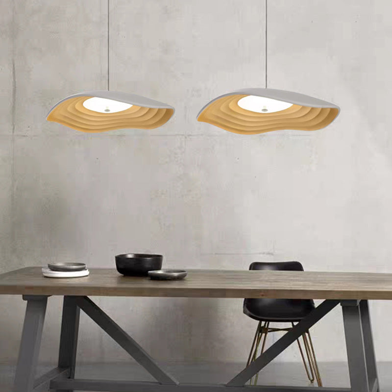 Arisha Wabi-Sabi Resin LED Pendant Light, White/Orange/Black - Neutralighting