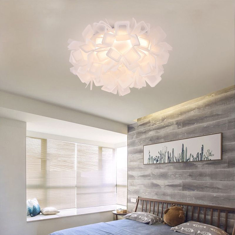 Valentina Art Deco Flower Flush Mount Ceiling Light 7 Colours - Neutralighting