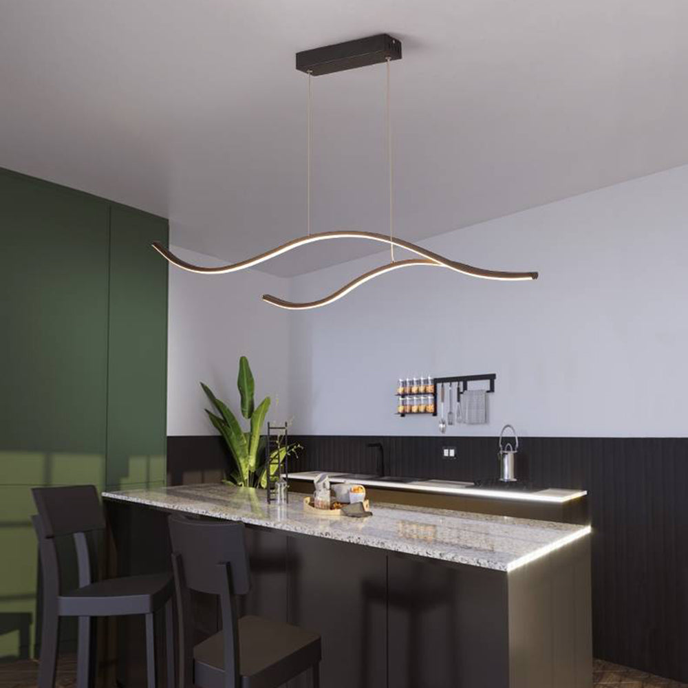 Arisha Modern Wave Pendant Light, 2 Colour - Neutralighting