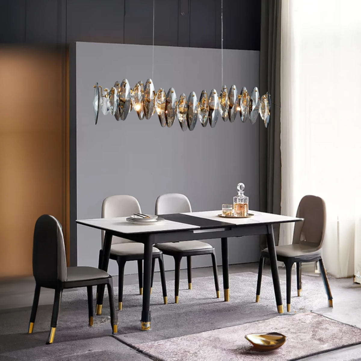 Kristy Luxurious Chandelier Crystals/Metal Gold Living Room - Neutralighting