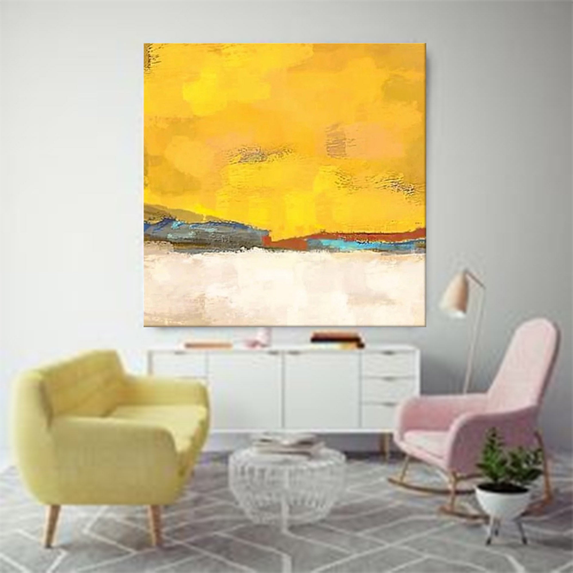 Wall Art Minimalist Ethereal Watercolor Abstract