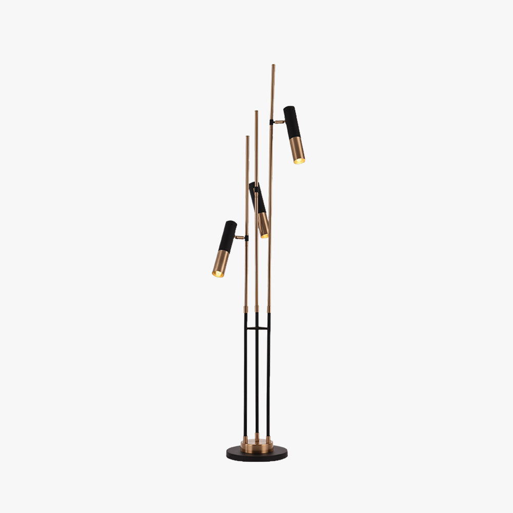 Salgado Modern Tall Metal 3 Bulb Floor Lamp, Black - Neutralighting