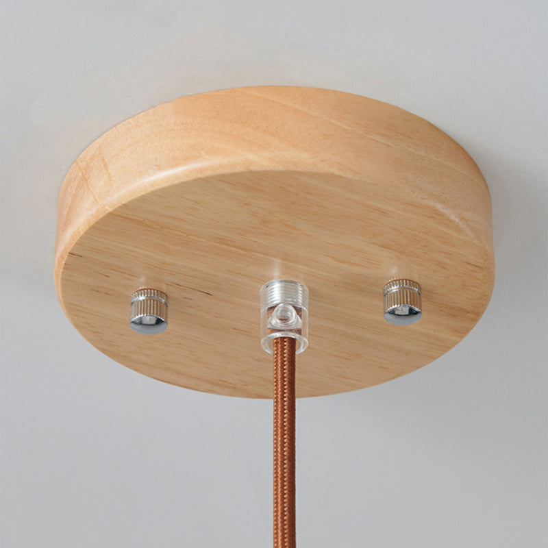 Muto Modern Wood/Glass Pendant Light, White - Neutralighting