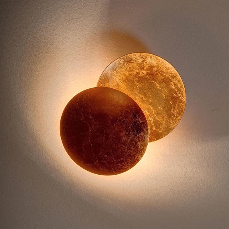 Arisha Modern Minimalist Round Moon Eclipse Wall Lamp - Neutralighting