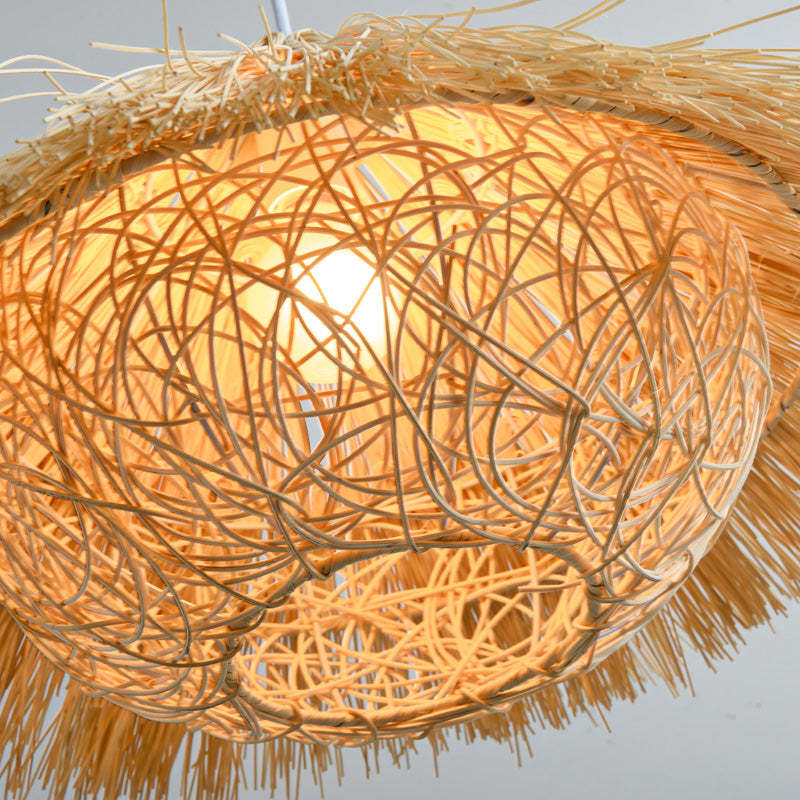 Muto Hand-Woven Rattan Modelling Pendant Light - Neutralighting