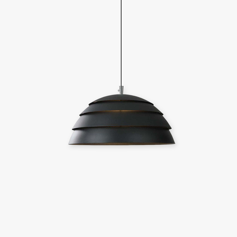 Arisha Design Semi-Globe Metal Pendant Light, Black/White - Neutralighting