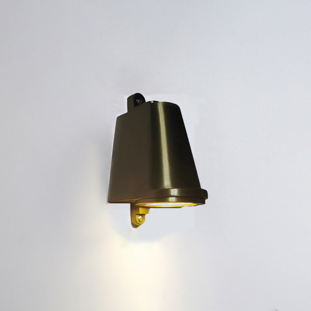 Ray Industrial Metal Bell Shaped Indoor Wall Lamp, Black/Grey/Coppery/Aluminum - Neutralighting
