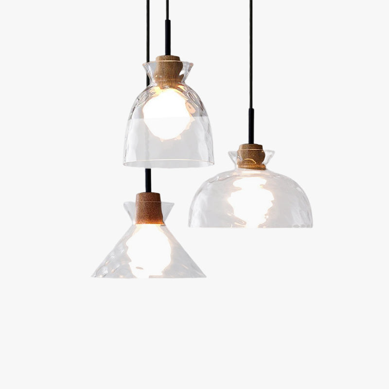 Arisha Minimalist Geometric Glass Pendant Light, Dining Room - Neutralighting