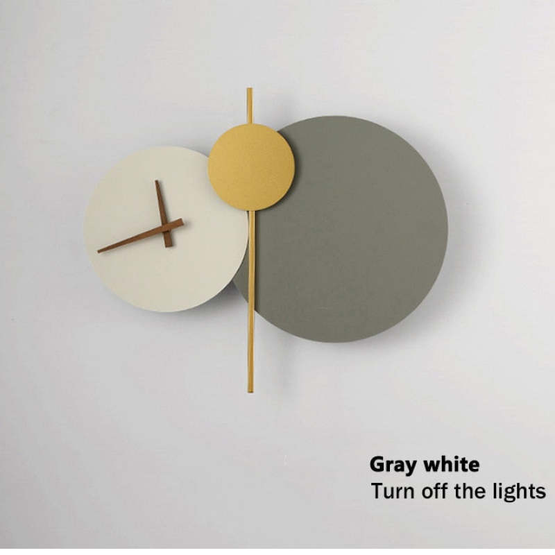 Arisha Modern Clock Metal Painted Wall Light LED Light Bedroom - Neutralighting
