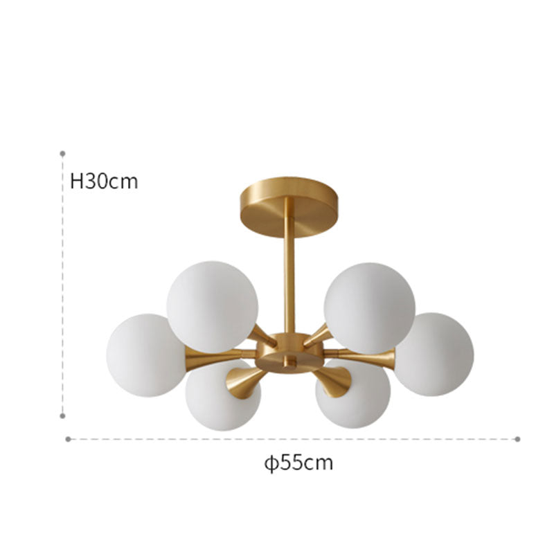 Valentina Contemporary Flush Mount Ceiling Light, Glass Bubble - Neutralighting
