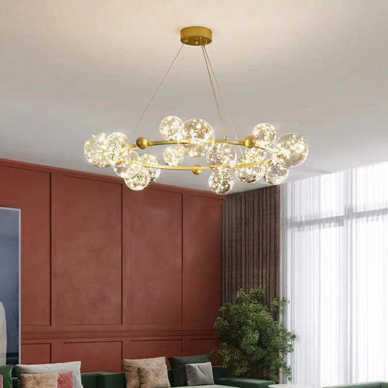 Valentina Art Deco Luminous Sphere Cluster Glass Pendant Light - Neutralighting