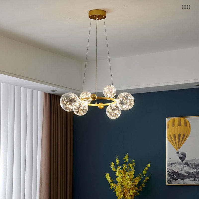 Valentina Art Deco Luminous Sphere Cluster Glass Pendant Light - Neutralighting