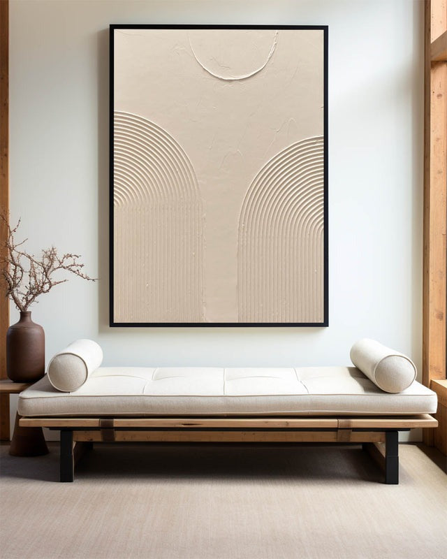 Beige Minimalist Abstract Painting