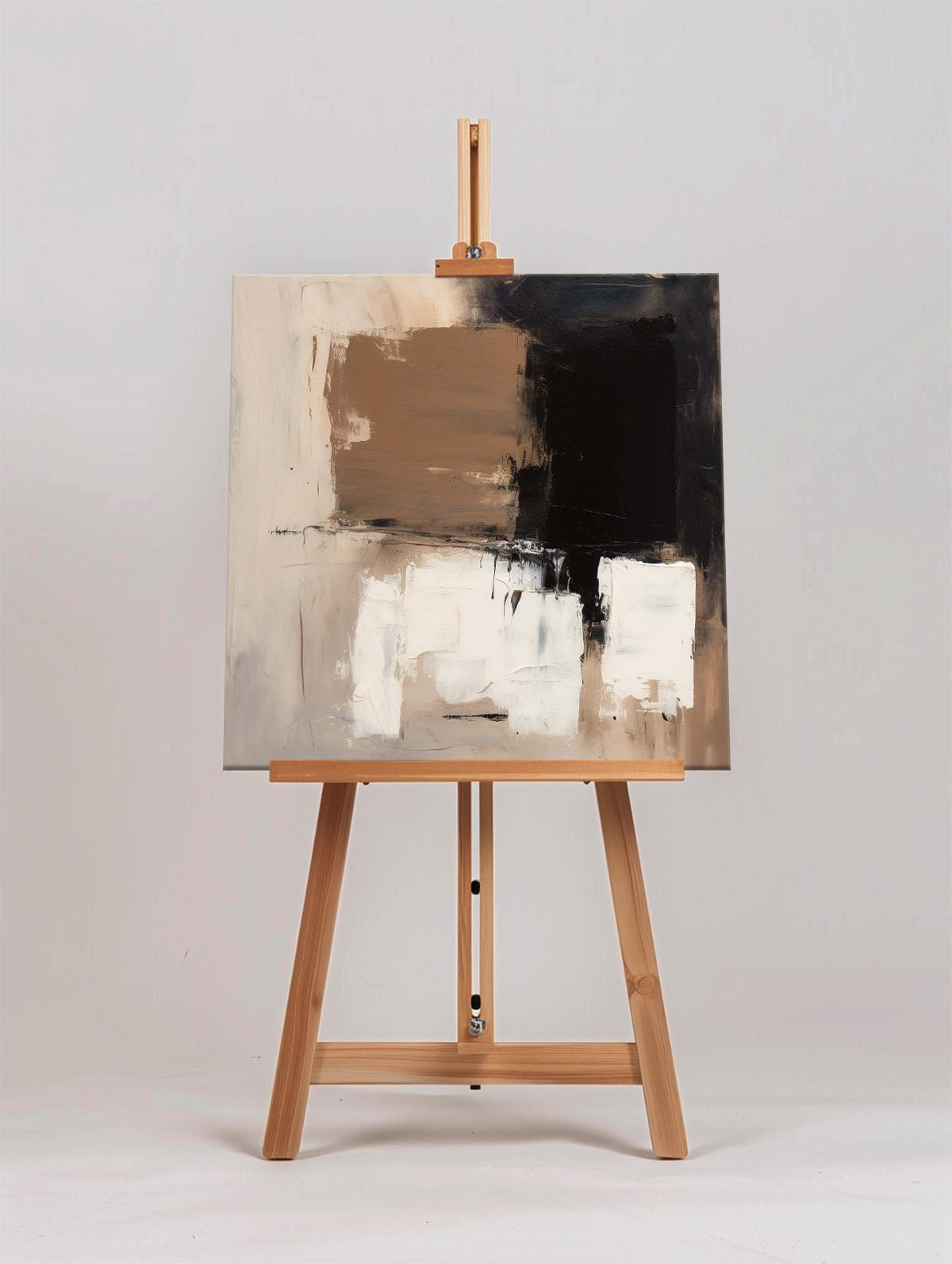 Brown Black Abstract Textured Painting