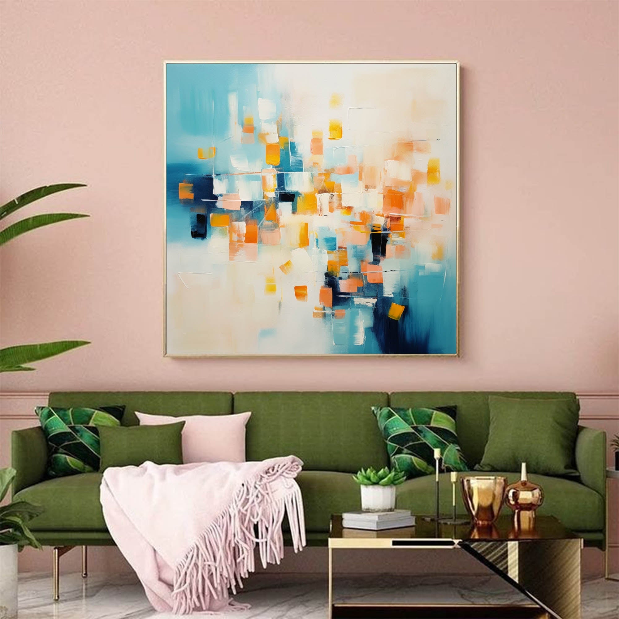 Textured Painting Coastal Color Palette Wall Art