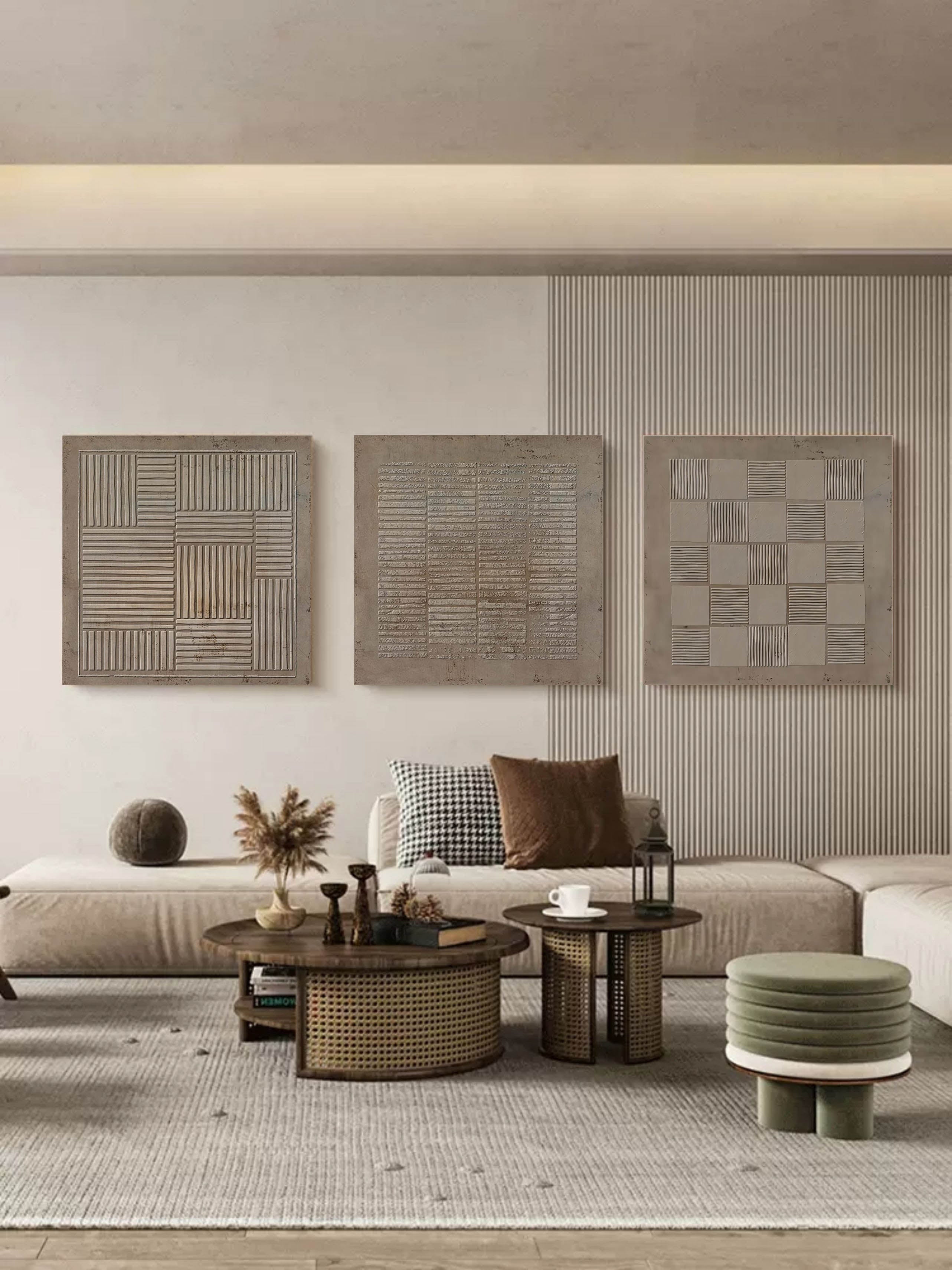 Abstract Painting Set Of 3 SP060 - Neutralighting