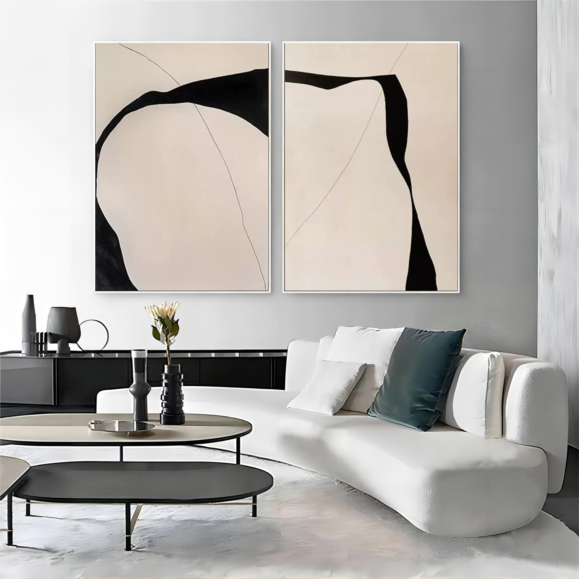 Abstract Painting Set Of 2 SP116 - Neutralighting