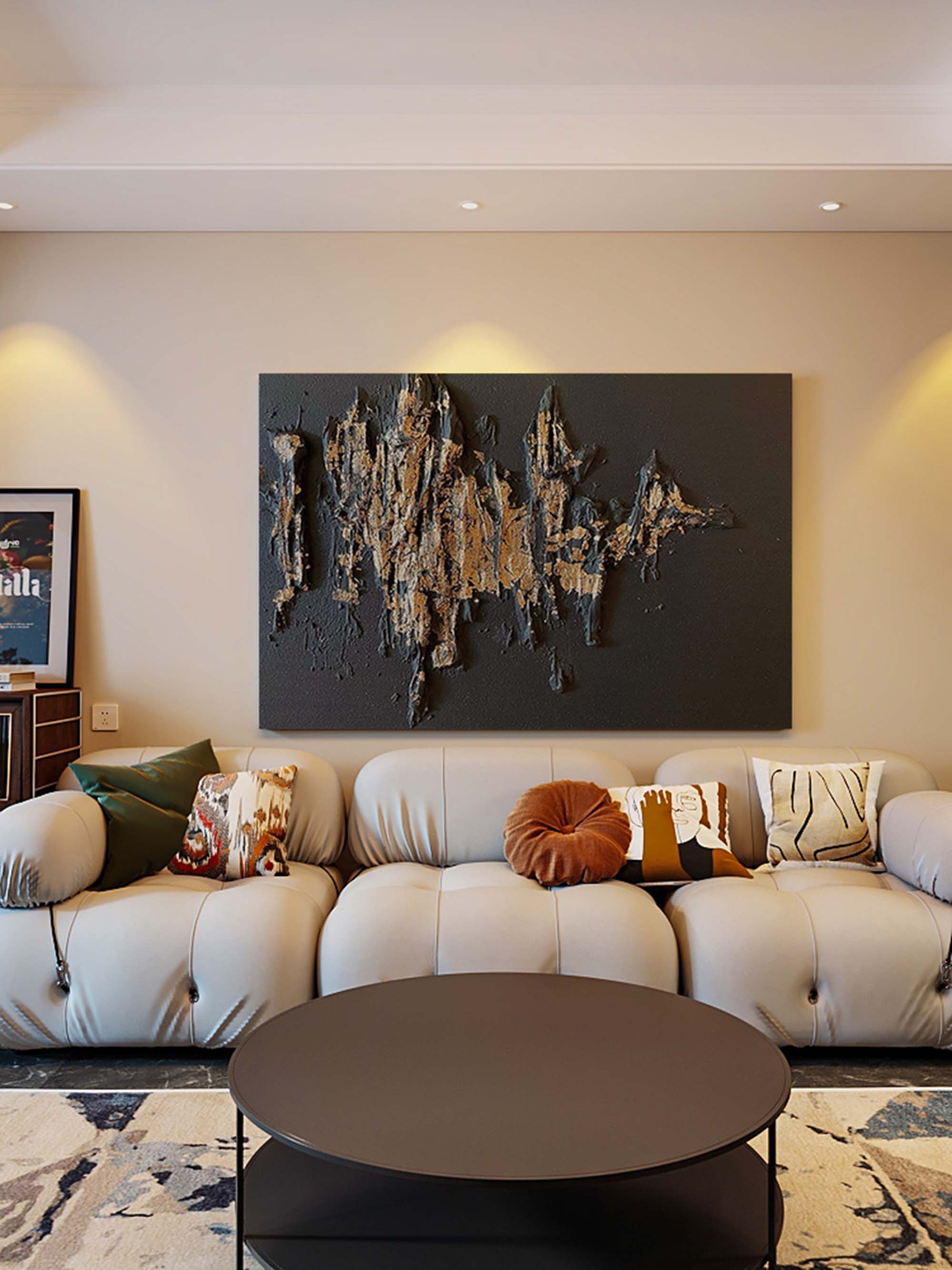 Plaster Art Texture Painting SG220 - Neutralighting