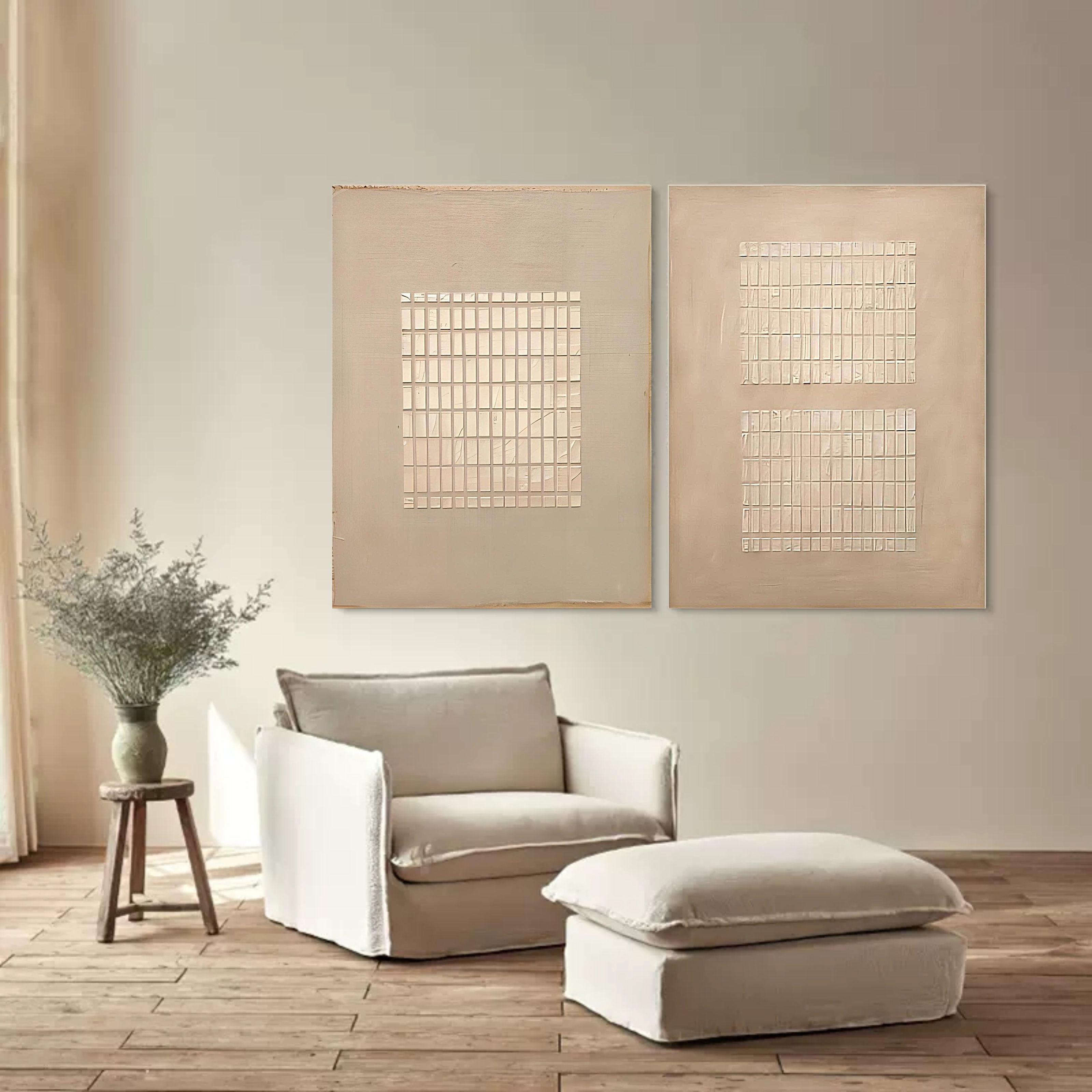 Abstract Painting Set Of 2 SP070 - Neutralighting