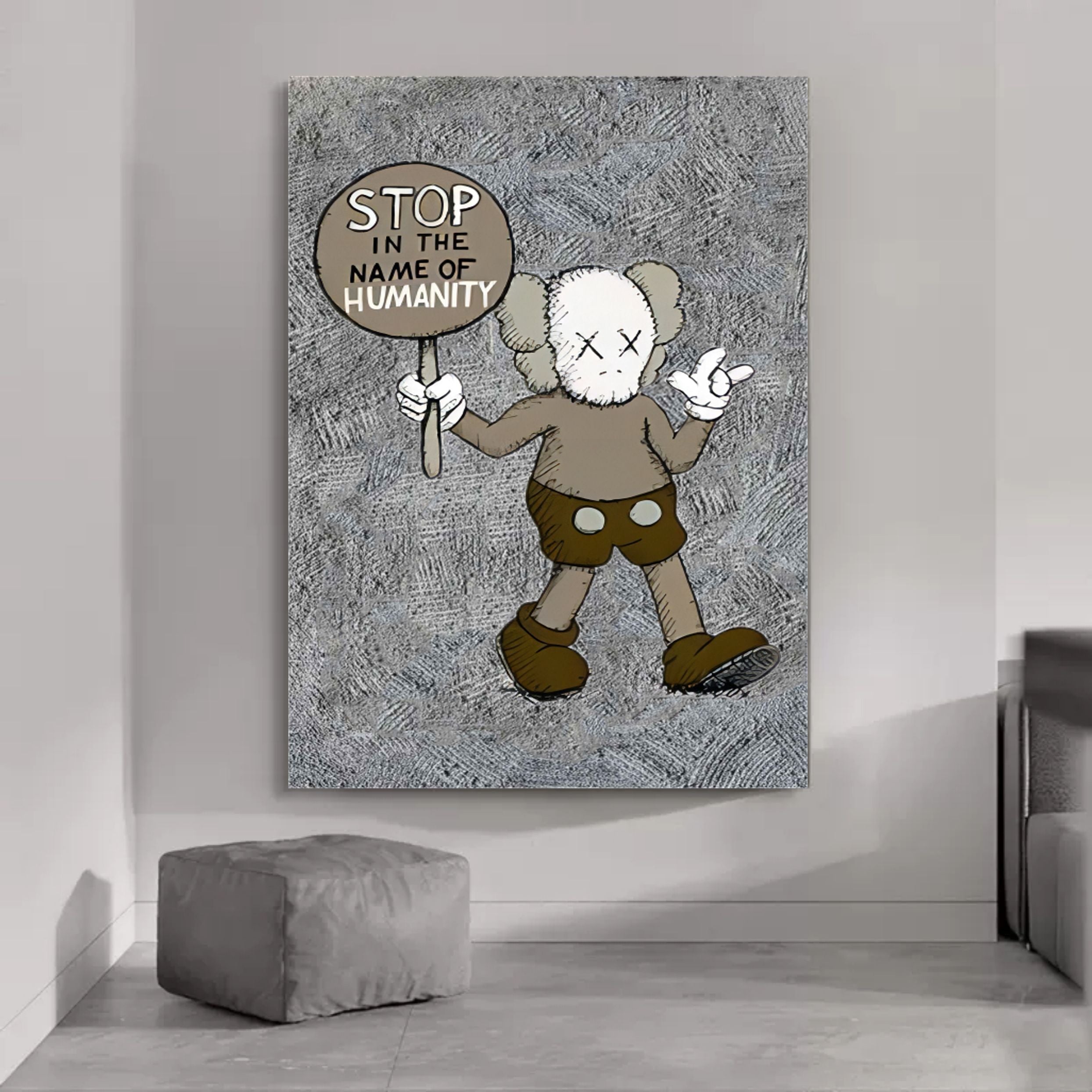 Wall Art Vertical Pop Art Social Critique Neutral